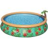 Bestway Piscina Fuori Terra Autoportante Piscina da Giardino in PVC Rotonda ø 457 cm - 57416 Fast Set Paradise Palms