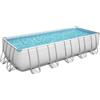 Bestway Piscina Fuori Terra con Telaio Portante Piscina Esterna da Giardino in PVC Rettangolare 640x274 cm con Pompa Filtrante - 5612B Power Steel
