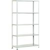 PROMETAL Scaffale Metallo Scaffalatura 5 ripiani Aste Intere con Bulloni e Piedini Dimensioni 37 x 100 x 196 h colore Grigio - TS220K3710