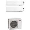 Mitsubishi Electric Climatizzatore Condizionatore Dual Split Inverter serie KIRIGAMINE ZEN WHITE 9+12 con MXZ-2F42VF R32 Wi-Fi