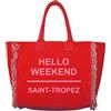Marinette Saint-Tropez Borsa Mare in Cotone Hello Weekend - Rosso
