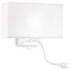 Ideal Lux HOTEL AP2 ALL WHITE Mod. 215693 Lampada Da Parete 2 Luci