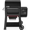 WEBER 1500130 Barbecue a pellet Searwood 600, nero, Affumica, rosola, arrostisci