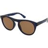 Serengeti Kingman SS572003 | Occhiali da Sole Graduati o Non Graduati | Unisex | Plastica | Tondi | Blu, Havana | Adrialenti