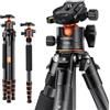 K&F CONCEPT Treppiede Fotocamera in Carbonio, Cavalletto Fotografico (A255C2+BH-36L, 156cm/15kg/Carbonio)