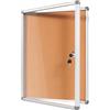 S SWANCROWN Swansea Bacheca in Sughero con Serratura, Bacheca Con Anta Battente per Interno in Alluminio, 67x50cm (4xA4)