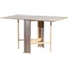 LIBEROSHOPPING Tavolo da pranzo richiudibile in legno 136x74 cm SUSANNA Larice Grigio