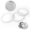 Devantia Set di Guarnizioni in Silicone e Filtro in Alluminio per Caffettiere da 6 Tazze - Ricambi Universali per Bialetti e Altri Marchi Diametro 7,2 cm