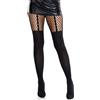 Leg Avenue Garter Illusion Tights with Net Detail 9245 Black