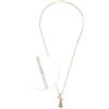 Jewels by Leonardo, collana donna - lunga catena infinita in acciaio inox dorato - collana di perle di vetro in delicate tonalità beige - ciondolo a nappa, lunghezza 80 cm - gioiello regalo per donne