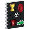 Seven Milan Quaderno ad Anelli in formato A5 - Copertina Personalizzabile con Patch