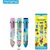 Mitama Penna 10 colori Mitama, penna a sfera con funzione scatto 10 diversi colori, punta 0,7 mm, 4 fantasie differenti