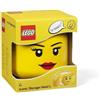 Lego barattolo grande porta mattoncini testa ragazza