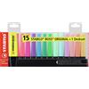 Stabilo EVIDENZIATORI - STABILO BOSS ORIGINAL DESK-SET - 15 COLORI ASSORTITI 9 NEON + 6