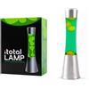 Total Juggling Lampada Lava liquido verde magma gialla base silver 40 cm (Cod. XL2346)