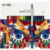Carioca Plus Matite Colorate 4.0 in Legno con Mina spessa e morbida ad alta pigmentazione I 24 pezzi