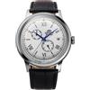 ORIENT RA-AK0701S - Orologio automatico multifunzione da uomo, con cinturino in pelle, quadrante bianco, moderno