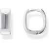 THOMAS SABO Orecchini a cerchio a forma quadrata in argento 925 riciclato CR743-001-21, misura unica, Argento sterling Argento, Nessuna pietra preziosa