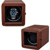 Mcbazel Avvolgitore Automatico per Orologi Singolo - Motore Ultra Silenzioso con Luce LED, 4 Modalità di Rotazione, Scatola in Pelle PU, Display a 90° per Orologi/Alimentato tramite USB, Design Scient