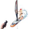 OBEST Telecomandata Vela con Luci LED, 2.4GHZ RC Barca a Vela Simulata, Mai inclinare la Nave, Giocattolo de Piscina Sailboat, Squisite Modello di Barca a Velas Regali per Bambini da 8+ Anni
