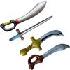 CHUNLINLAODA 4 Gonfiabile Pirata Spada Bastone Palloncini Pirata Spada Partito Forniture Halloween Tema Pirati Giochi di Ruolo Pirati Spada Giocattolo per Bambini Pirati Accessori Set (Multicolore 1)