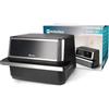 M mimotec - Doppio Touch 11L (5,5+5,5L) Friggitrice ad Aria Doppia Senza Olio, 2850W, 10 Menu, Touch Screen, Timer Regolabile 60 Minuti, 80-200°C, Cottura Facile e Sana