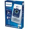 PHILIPS Sacchetti Aspirapolvere FC8021/03 - Confezione da 4 sacchetti usa e getta, Standard 3 L, Lunga durata, in plastica, compatibili con aspirapolvere (FC8021/03)