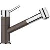 BLANCO KANO-S Vario rubinetto da cucina in caffè-cromo ad alta pressione con tubo estraibile, cartuccia in ceramica con doccetta regolabile per un getto forte