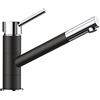 BLANCO 526175 Rubinetto da Cucina, Silgranit Nero/Cromato, Hochdruck