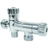 SOMATHERM FOR YOU, Rubinetto WC 3 vie anticalcare con testa ceramica, ingresso dado girevole F3/8, uscita M3/8 e M1/2, finitura cromata, design moderno, 5 anni di garanzia