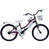 OFFICINE ICAR CICLI ACCESSORI RICAMBI Bicicletta misura 20 Bambina LINCY Nero Fuxia - LY20SC Bici bimba Made in Italy city bike