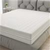 Vionara Home Coprimaterasso con Cerniera in Cotone Fasciato, Fodera Materasso a Sacco con Zip, Protezione Integrale Anti-Acaro, Resistente e Durevole (Singolo)