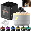 NAUXIU Diffusore 2024 Cannone Vulcano Fuoco Fiamma Camino 200 ml Umidificatore Ultrasuoni Freddo Nebbia con 2 Modalità Aromaterapia Diffusore di oli Essenziali con 7 Colori per Camera da Letto Casa,