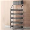 Generic Scaffale for Snack a 5 Livelli for Negozi, espositore for Patatine del supermercato, Organizer for Caramelle da Pavimento, scaffale in Metallo for Snack/Frutta/Strumenti(Nero,50 * 27 * 165cm)