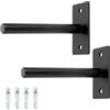 QWORK® 2 Pezzi supporti per pesi a parete, per 2,5 cm/3 cm/5 cm, con bulloni di ancoraggio di montaggio, portata max