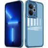 YUXING Cover per Realme 14 5G / Realme 14T 5G Custodia Trasparente con Pellicola Protettiva Lenti Morbida Ultra Sottile Antiurto Bumper Slim Case - Blu