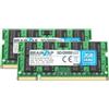 BRAINZAP RAM da 4 GB DDR2 SO-DIMM PC2-5300S 2Rx8 667 MHz 1,8 V CL5 - Memoria di memoria per laptop (2 X 2 GB)