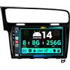 BXLIYER SXAUTO ¦ 8G+256G, 8-Core ¦ Android 14 IPS Autoradio Per Golf 7 (2013-2018) - Senza fili Carplay & Android Auto - LED Camera + MIC - DAB Fast-boot Volante 360-CAM WIFI DSP - 2 Din 10.1 Pollici - Grigio