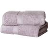 Superior - Set di Asciugamani da Bagno in Cotone Egiziano 900 Grammi, 2 Pezzi, Viola