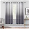 DWCN Tende trasparenti in finto lino grigio sfumato - tende semi-voile tende per camera da letto e soggiorno, set di 2 tende con occhielli nella parte superiore, 132 x 160 cm di lunghezza