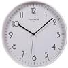 VoltShine Orologio da parete con cornice bianca, design minimalistico, facile da leggere, ideale per la decorazione e l'organizzazione degli spazi.