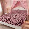 Set Di Lenzuola Con Angoli Stampa Leopardata Marrone – Microfibra Morbida, Ipoallergenico, Tasca Profonda 40 Cm, Singolo/Matrimoniale/King