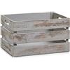 Zeller 15137 Cesto Contenitore Vintage Grau, Legno, Grigio, 35x25x20 cm