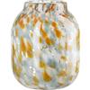 GILDE GLAS art Vaso in vetro tipo Joyce - blu, marrone, trasparente, bianco, vetro, altezza 24 cm, impermeabile, vaso per fiori
