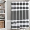 Madison Park Spa - Tenda da doccia extra lunga, in tessuto goffrato, qualità spa, per bagno, altezza 182,9 x 213,4 cm, colore: antracite