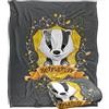 LOGOVISION Harry Potter Watercolor Hufflepuff Crest Coperta super morbida al tatto setoso - 152 x 127 cm