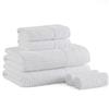 Madison Park Spa Waffle Jacquard 600 Gsm 100% Cotton Combed Velour Ultra Soft Absorbent Quick Dry Hotel Bathroom Towel Set Shower Hand Face Washcloths, Assorted Sizes, White 6 Piece