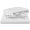 TEMPUR-PEDIC TEMPUR Luxe - Set di lenzuola in cotone egiziano, per letto king size, colore: bianco