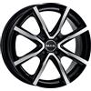 MAK Milano nero fresato viso 6.5 x 16 ET30 4 x 98 Hub Bore 58.1 cerchi in lega
