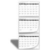 STRIVE ZEN Calendario 3 mesi 2023-2024, sposta una pagina, mensile, verticale, aprile 2023, dicembre 2024, 28 x 63 cm, blocchi giornalieri a righe grandi, tascabile, giorni giuliani, numero settimana,